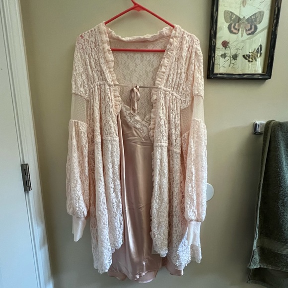 We are HAH Bridal Make it a Double Robe & Slip Dress Set - Picture 2 of 8